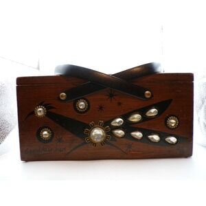 Vintage 60s Enid Collins of Texas Roadrunner Box Bag MCM Retro